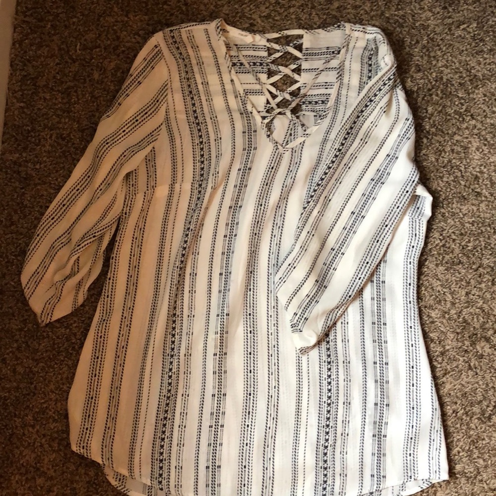 Ivory/Black Pattern Shirt